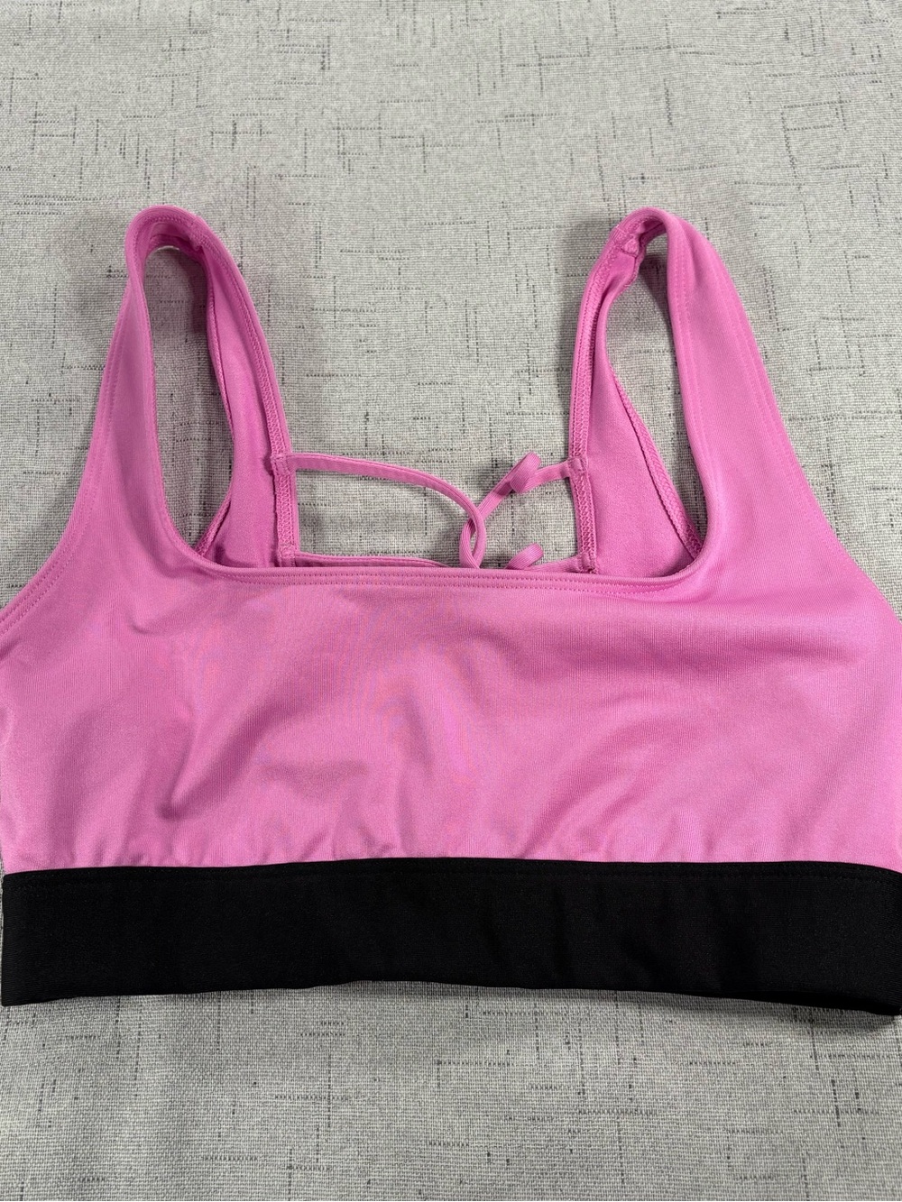VS PINK Women’s Pink Sports Bralette with Black Band